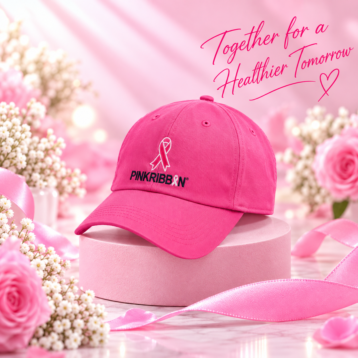 Pink Ribbon Cap